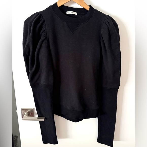 Ulla Johnson Tops - Ulla Johnson Black Philo Puff Sleeve Sweatshirt - Size S